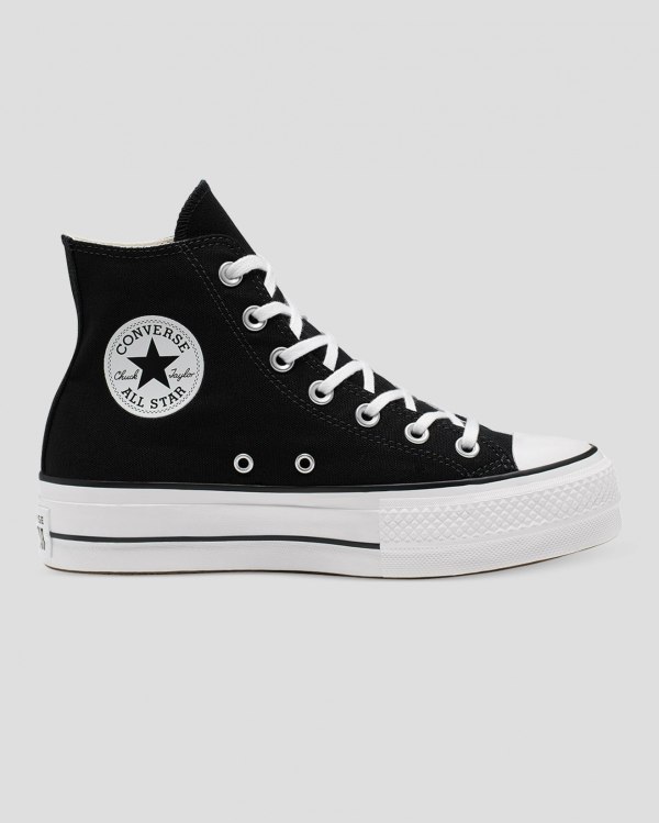 Converse Chuck Taylor All Star Lift Canvas Sort Sko Danmark - Converse Høje Sneakers Dame - 87054WRS